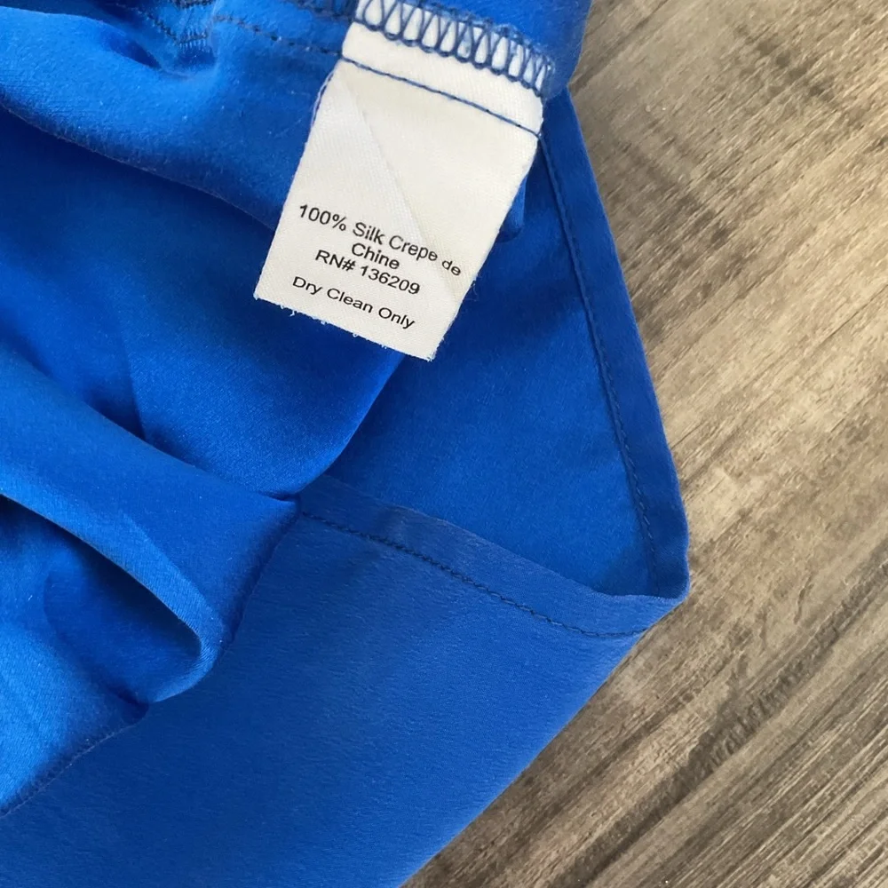 HATCH BLUE SILK DRESS SIZE 1 - Picture 3 of 6